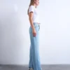 Tsember Low Rise Wide Leg Fit Jeans