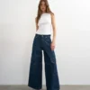 Tseva Mid Rise Wide Leg Fit Jeans