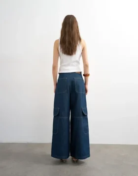 Tseva Mid Rise Wide Leg Fit Jeans
