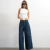 Tseva Mid Rise Wide Leg Fit Jeans