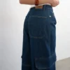 Tseva Mid Rise Wide Leg Fit Jeans