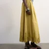 Tslina Mid Rise Long Skirt
