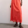 Tslina Mid Rise Long Skirt