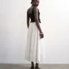 Tslina Mid Rise Long Skirt