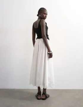 Tslina Mid Rise Long Skirt