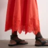 Tslina Mid Rise Long Skirt