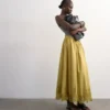 Tslina Mid Rise Long Skirt