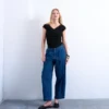 Tsmari High Rise Wide Leg Fit Jeans