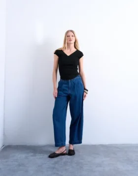 Tsmari High Rise Wide Leg Fit Jeans