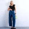 Tsmari High Rise Wide Leg Fit Jeans