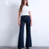 Tsmarie Mid Rise Flared Fit Jeans