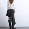 Tsminna High Rise Midi Skirt