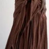 Tsnaya Mid Waist Long Skirt