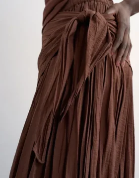 Tsnaya Mid Waist Long Skirt