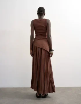 Tsnaya Mid Waist Long Skirt