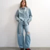 Tsnora Mid Rise Barrel Fit Jeans