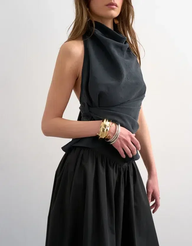 Tssally Low Waist Long Skirt Tssally Low Waist Long Skirt