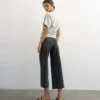Tsvera High Rise Wide Fit – Cropped Jeans
