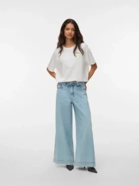 Vmaisa Mid Rise Wide Leg Fit Jeans