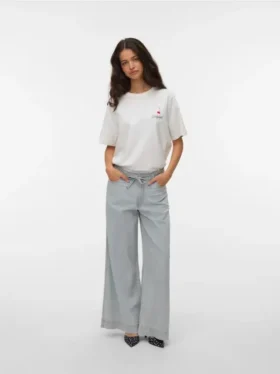 Vmaisa Mid Rise Wide Leg Fit Jeans