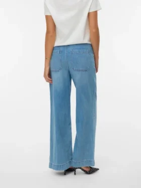 Vmallison Mid Rise Wide Leg Fit Jeans