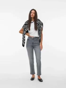 Vmamara Mid Rise Straight Fit Jeans