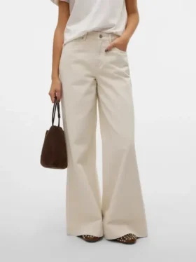 Vmannet Mid Rise Wide Leg Fit Jeans