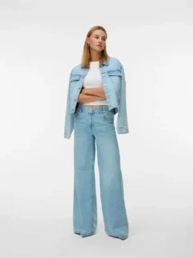Vmannet Mid Rise Wide Leg Fit Jeans