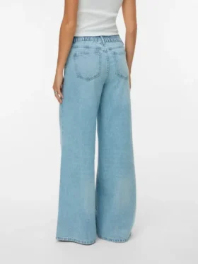 Vmannet Mid Rise Wide Leg Fit Jeans
