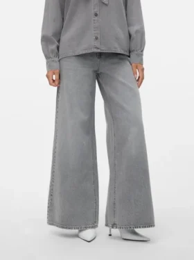 Vmannet Mid Waist Wide Leg Fit Jeans