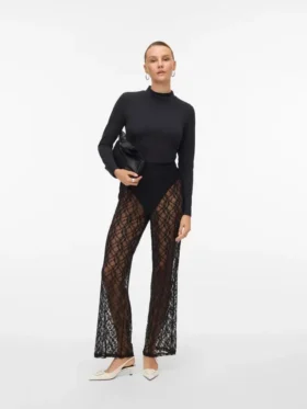 Vmcaroline Mid Waist Trousers