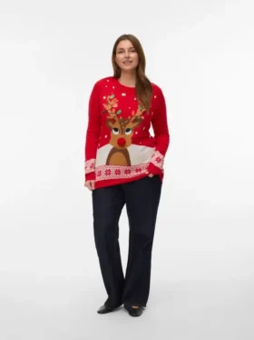 Vmcfrostydeer Knitted Pullover