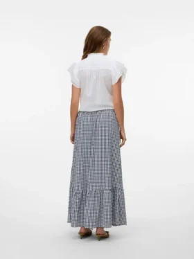 Vmcheck High Waist Long Skirt