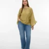 Vmcstellastretch Mid Rise Wide Leg Fit Jeans
