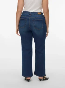 Vmcstellastretch Mid Rise Wide Leg Fit Jeans