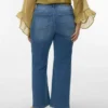 Vmcstellastretch Mid Rise Wide Leg Fit Jeans