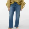 Vmcstellastretch Mid Rise Wide Leg Fit Jeans