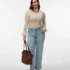 Vmctessa High Rise Straight Fit Jeans