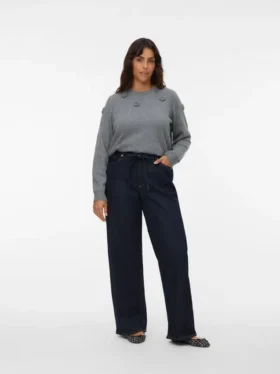 Vmctessa High Rise Wide Leg Fit Jeans