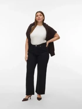 Vmctessa High Rise Wide Leg Fit Jeans