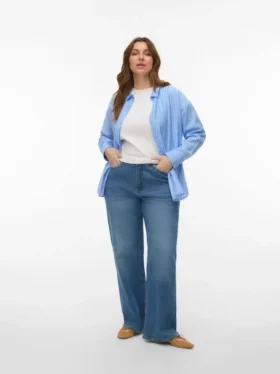 Vmctessa High Rise Wide Leg Fit Jeans