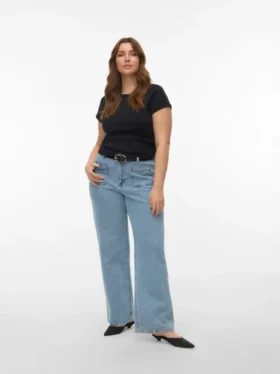 Vmctessa High Rise Wide Leg Fit Jeans
