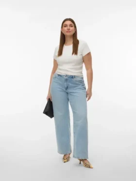 Vmctessa High Rise Wide Leg Fit Jeans