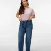 Vmctessa High Waist Wide Leg Fit Jeans