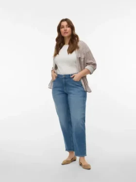 Vmctessa-Stretch High Rise Mom Fit Jeans