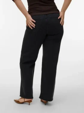 Vmctessa-Stretch High Rise Wide Leg Fit Jeans