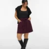 Vmcvilja High Waist Short Corduroy Skirt