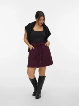 Vmcvilja High Waist Short Corduroy Skirt