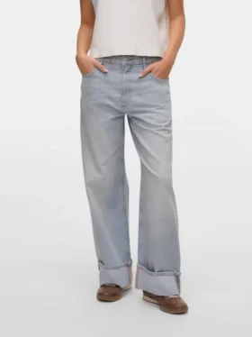 Vmdarcy Mid Rise Wide Leg Fit Jeans
