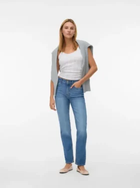 Vmelia High Rise Straight Fit Jeans